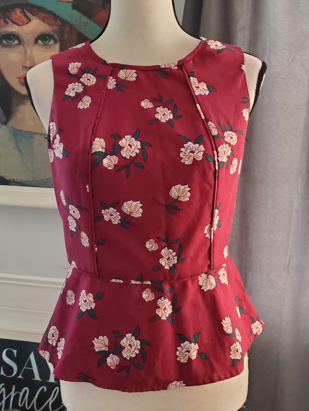 BANANA REPUBLIC Floral Peplum Corset 4P